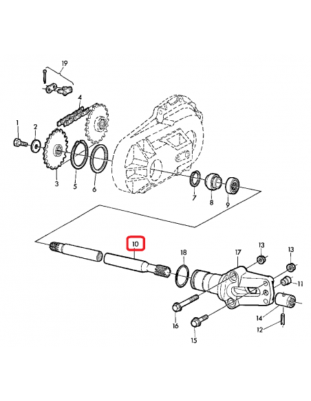 Drive Shaft 710 mm Z-23 Left John Deere Z37943