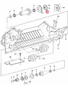 Pinion Lant Z-17 Hexagonal 31. 9 mm John Deere CC44431, DC44429 2