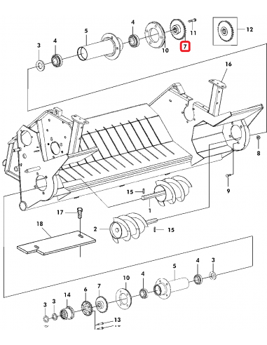 Pinion Lant Z-17 Hexagonal 31. 9 mm John Deere CC44431, DC44429