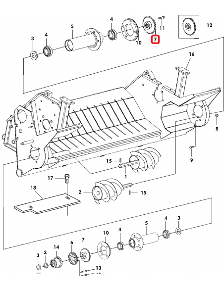 Chain Sprocket Z-17 Hexagonal 31. 9 mm John Deere CC44431, DC44429