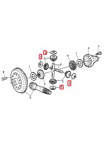 Thrust Washer, Differential 24x42 mm John Deere L31793