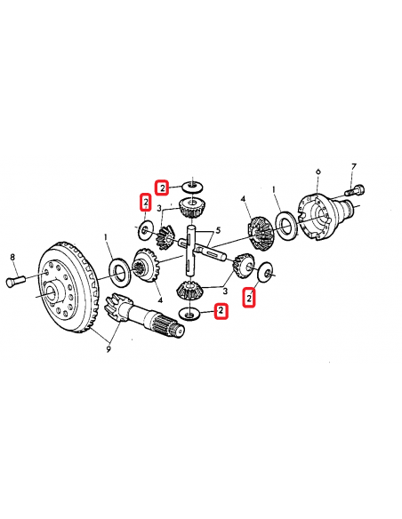 Thrust Washer, Differential 24x42 mm John Deere L31793