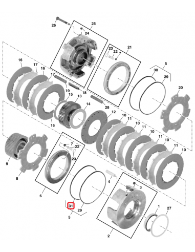 Seal 194.23x204.45x2.56 mm John Deere R120840