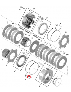 Seal 135.6x147.9x2.3 mm John Deere R111416, R120839 2