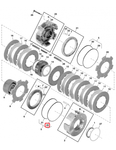 Seal 135.6x147.9x2.3 mm John Deere R111416, R120839