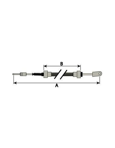 Clutch Cable 1480 mm McCormick, Landini, Massey Ferguson 3670604M93, 3670604M95, 3670604M96, 4206156M91, 4206456M91