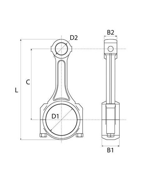 Connecting Rod Ø 32 mm Pin IVECO 4698727, 4763918, 4807520, NEW HOLLAND 4775229 Connecting Rod Ø 32 mm Pin IVECO 4698727, 4763918, 4807520, NEW HOLLAND 4775229