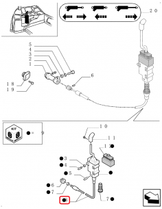 Cablu Distribuitor 1130 mm Case IH, Fiat, New Holland 81862773, 81865857, F0NNM847BB 2