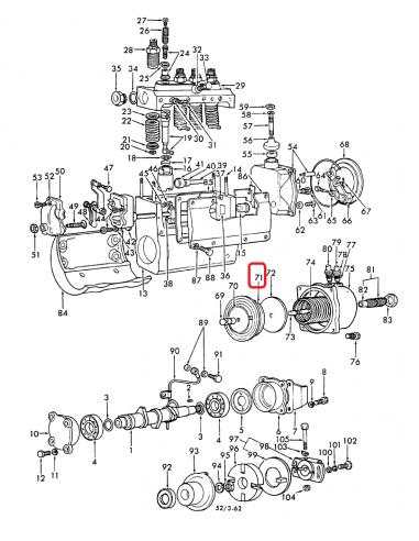 81714474, E1ADDN993115B, DDN993115B, AAK77, R84091, Ford Fordson Major, Power Major, Super Major