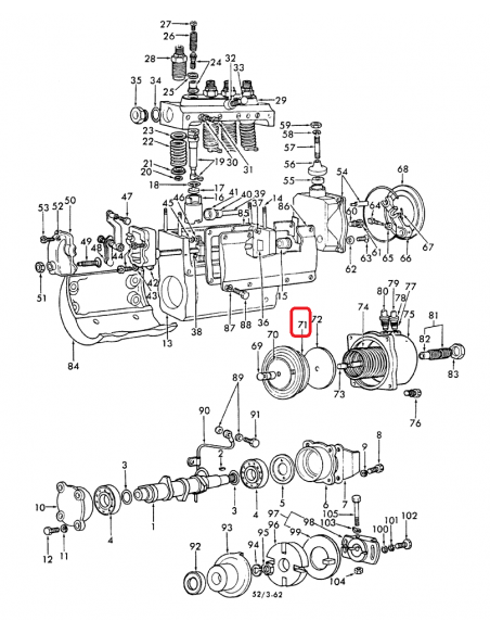 81714474, E1ADDN993115B, DDN993115B, AAK77, R84091, Ford Fordson Major, Power Major, Super Major