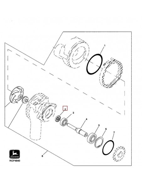 Simering Pompa Apa 16x39x6.5 mm John Deere RE39134, AR93518