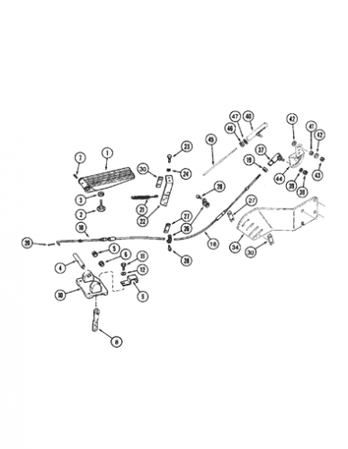 Cablu Acceleratie Picior 1820 mm Case IH 97173C1, 97173C3, 97173C4, A67887, 230682A1