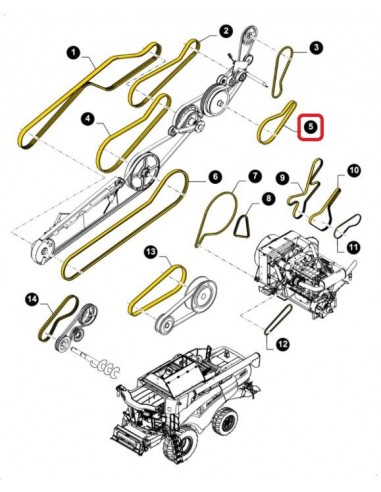 Belt 2HB-2200 La mm New Holland 84457079
