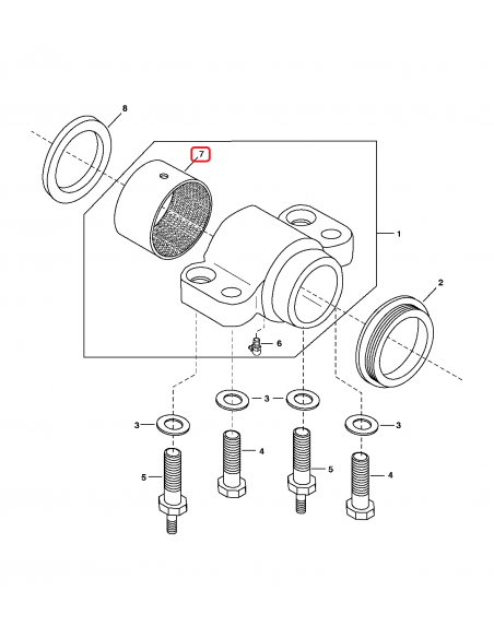 Bushing 51x77x81 mm  John Deere R125974