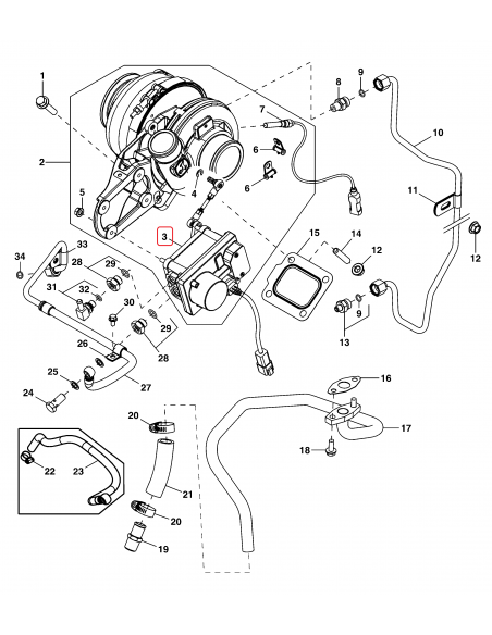 Actuator Kit, Turbo John Deere DZ108098, RE529268