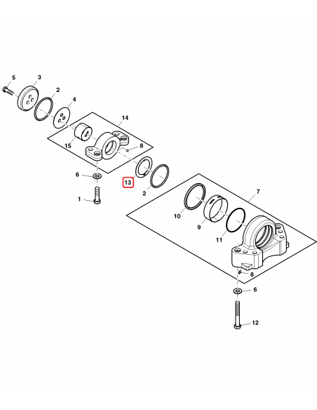 Saiba Distantier 2.3 mm MFWD John Deere R124958