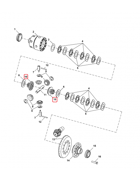 Pinion Diferential John Deere R237713, R133149, A-R237713