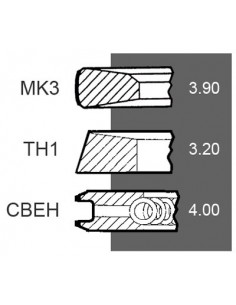 Segmenti Piston Ø  116 - 3.90x3.20x4.00 mm John Deere RE503528, RE57188 2