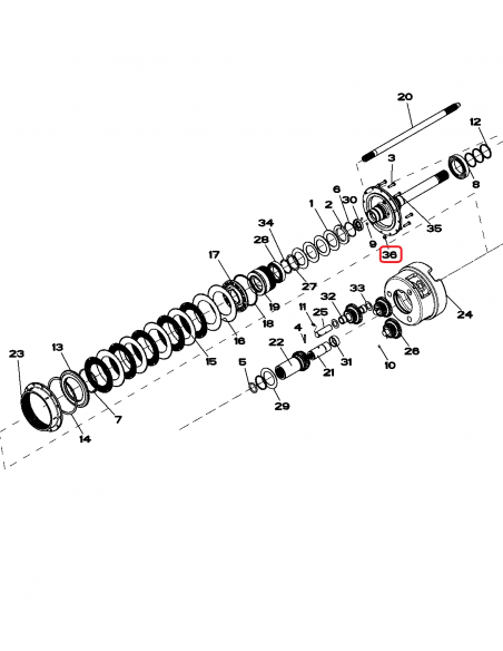 Shaft, Transmission John Deere SJ29930, YZ91396, YZ91513