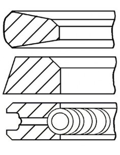 Piston Ring Set Ø 102-2.75x2.50x5.00 mm STD Deutz 02237551, 2237551, 04152185, 4152185, Fendt F100004152185, F100.004.152.185 2