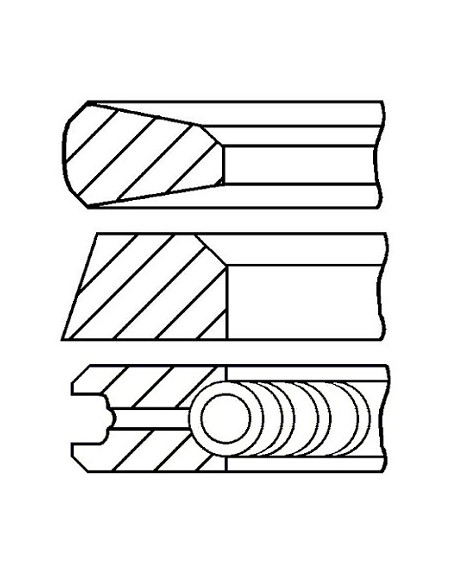 Segmenti Piston Ø 102 - 2.75x2.50x5.00 mm STD Deutz 02237551, 2237551, 04152185, 4152185, Fendt F100004152185, F100.004.152.185 Segmenti Piston Ø 102 - 2.75x2.50x5.00 mm STD Deutz 02237551, 2237551, 04152185, 4152185, Fendt F100004152185, F100.004.152.185