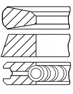 Segmenti Piston Ø 102 - 2.94x2.55x3.50 mm Deutz 04162472, 04231717, 4162472, 4231717