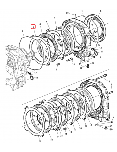 Placa Intermediara Ø 238x334x3.2 mm Z-4 (3Rd) John Deere R169442, R216291 2