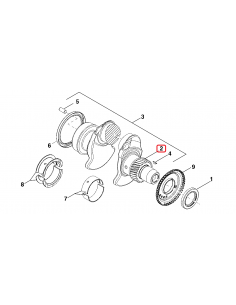 Pinion Arbore Ø 56.25x91x37 mm Z-30 John Deere R120631, Claas/Renault 6005021485 2