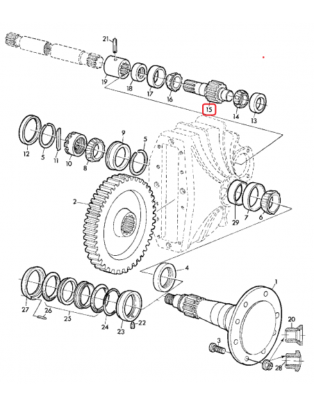 Pinion John Deere 250 mm  ZJohn Deere Z11320, CQ50208, 035899-1