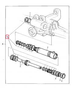 Gasket Kit, Steering Cylinder 40 mm John Deere AL110917, 0501298194 2