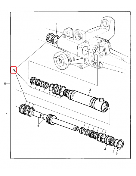 Gasket Kit, Steering Cylinder 40 mm John Deere AL110917, 0501298194