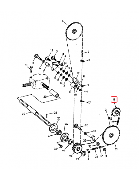 Sprocket Z-18  John Deere CC106768, DC33374