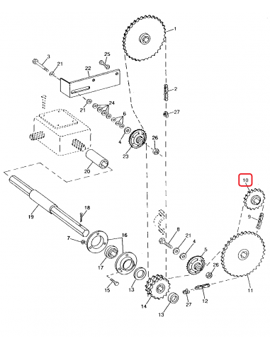 Chain Sprocket Z-20 3/4" John Deere CC107847, AE39650