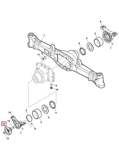 Flange, Differential Z-22 John Deere SU21065, 725.04.051.01