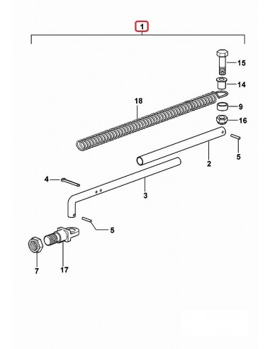 Adjustable Stabilizer Bar 584 - 620 mm Same Deutz Fahr 0.015.7687.4, 04414942.4, 04414942.4/10, 1576874, 44149424, 04414942.4, 4