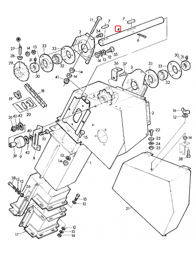 Ax Elevator Ø 25x290 mm John Deere Z33445