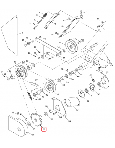 Chain Sprocket Z-40, 1-1/8" John Deere AFH205888, AE41609