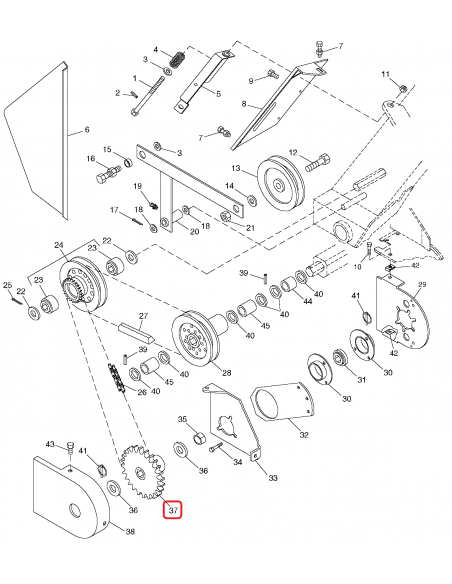 Chain Sprocket Z-40, 1-1/8" John Deere AFH205888, AE41609