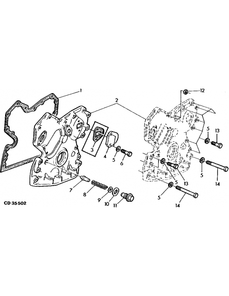 Gasket, Timing Gear Cover John Deere R119269, R121314, R126513, R97454, T20155