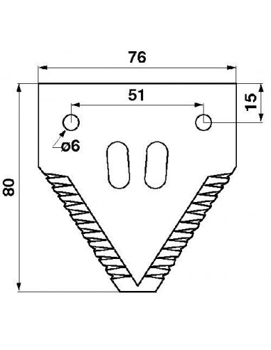 Knife Section 3 mm AZ40032, AZ41727, AZ47493, AZ52672, H207929, Z47493, Z52672, Z93077, Z93078, 4260714246, 06503530, 6503530, 1