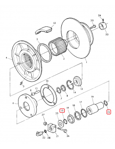 O-Ring, Variable Cylinder Sheaves John Deere Z64622, Z42027 2