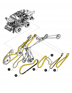 Curea 3HBx3820 mm New Holland 84061615, Case IH 20797305, 60186515, Fortschritt 207973050, 4250121764, ZMAJ 083-355-3810, 083355 2
