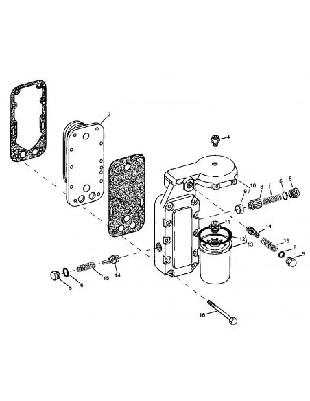 Oil Cooler, Engine John Deere RE36367, R128557, R128558