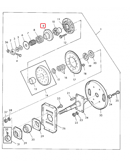 Slip Clutch, Cutting Platform 34x149 mm John Deere Z12922