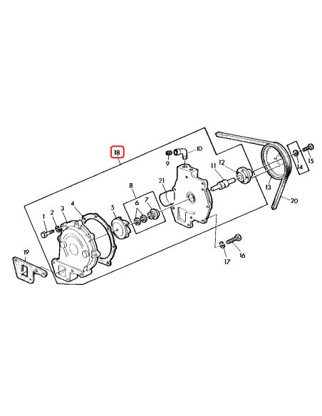 Water Pump John Deere AR63573, R54955, RE17528, TY6741, SE500918, R54955, 6466A