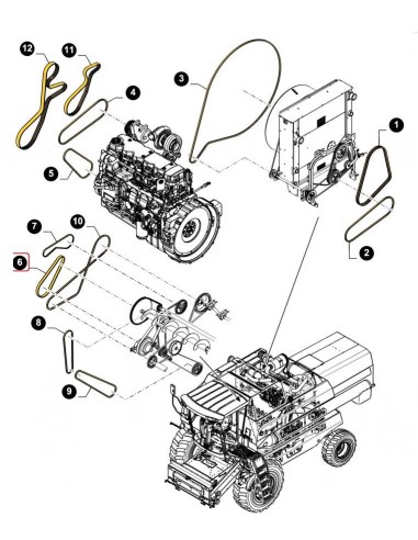Curea Toba 50.80x2100 mm New Holland 336784, 80336784, 80366784, 85004727