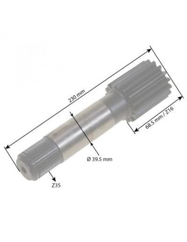 Ax Planetara Z-16/35 mm Case-IH 1277374C1, 1961770C1, 070SG117, TCR111511