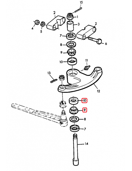 Rulment Conic 20.62x49.2 mm John Deere JD7257+JD8128