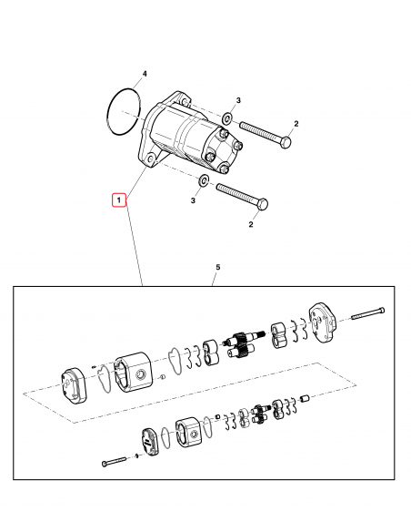 Hydraulic Pump 20 Cm³  John Deere SJ13609, RE264113, 1.5PH.1PN.006