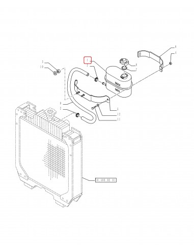 Vas de Expansiune, Rezervor, Radiator Case IH 47694984, 5097071